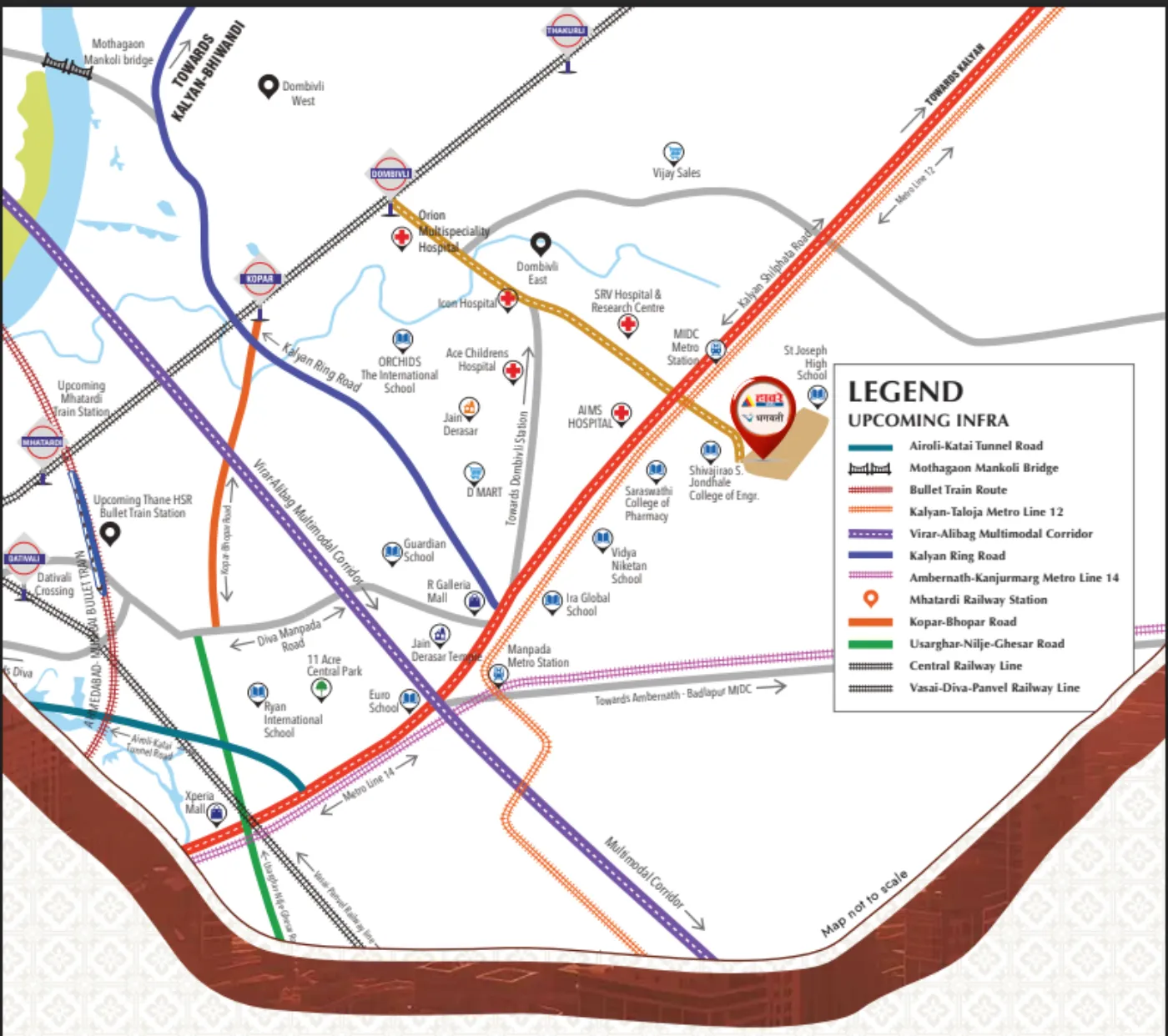Location and connectivity map of Balaji Classica